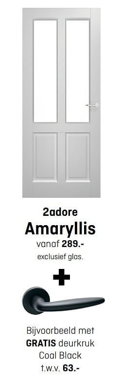 Aanbiedingen Binnendeur amaryllis - 2adore - Geldig van 12/08/2020 tot 23/08/2020 bij Multimate
