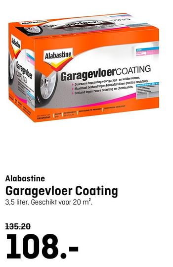 Aanbiedingen Garagevloer coating - Alabastine - Geldig van 12/08/2020 tot 23/08/2020 bij Multimate