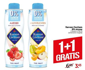 Aanbiedingen Karvan cevitam 0% siroop - Karvan Cévitam - Geldig van 17/08/2020 tot 31/08/2020 bij Coop