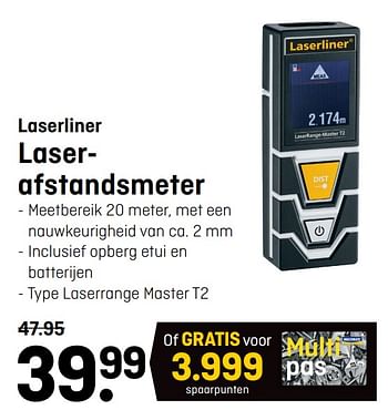 Aanbiedingen Laserafstandsmeter - LaserLiner - Geldig van 12/08/2020 tot 23/08/2020 bij Multimate