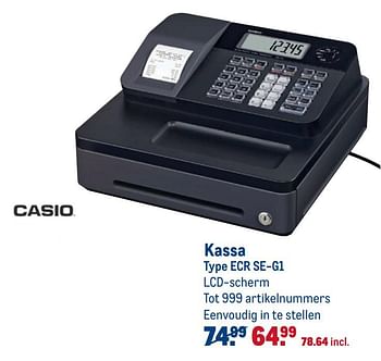 Aanbiedingen Casio kassa ecr se-g1 - Casio - Geldig van 12/08/2020 tot 08/09/2020 bij Makro