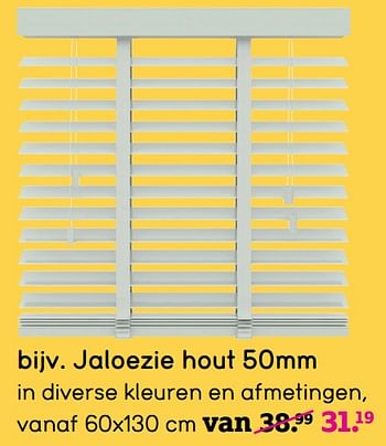 Aanbiedingen Jaloezie hout - Huismerk - Leen Bakker - Geldig van 17/08/2020 tot 30/08/2020 bij Leen Bakker