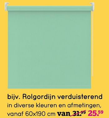 Aanbiedingen Rolgordijn verduisterend - Huismerk - Leen Bakker - Geldig van 17/08/2020 tot 30/08/2020 bij Leen Bakker