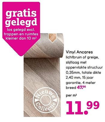 Aanbiedingen Vinyl ancares - Huismerk - Leen Bakker - Geldig van 17/08/2020 tot 30/08/2020 bij Leen Bakker