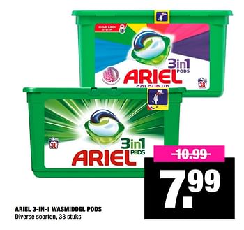 Aanbiedingen Ariel 3-in-1 wasmiddel pods - Ariel - Geldig van 24/08/2020 tot 06/09/2020 bij Big Bazar