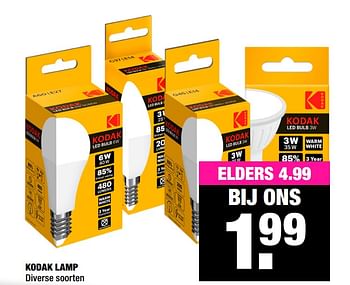 Aanbiedingen Kodak lamp - Kodak - Geldig van 24/08/2020 tot 06/09/2020 bij Big Bazar