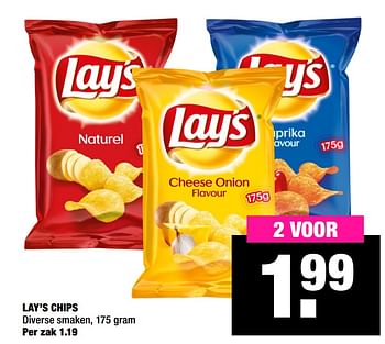Aanbiedingen Lay`s chips - Lay's - Geldig van 24/08/2020 tot 06/09/2020 bij Big Bazar