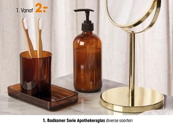 Aanbiedingen Badkamer serie apothekersglas - Huismerk - Kwantum - Geldig van 31/08/2020 tot 13/09/2020 bij Kwantum