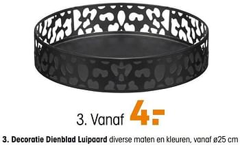 Aanbiedingen Decoratie dienblad luipaard - Huismerk - Kwantum - Geldig van 31/08/2020 tot 13/09/2020 bij Kwantum