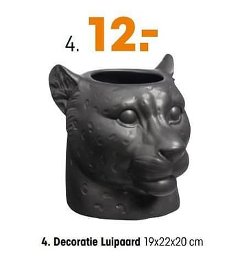 Aanbiedingen Decoratie luipaard - Huismerk - Kwantum - Geldig van 31/08/2020 tot 13/09/2020 bij Kwantum