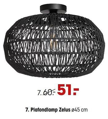 Aanbiedingen Plafondlamp zelus - Huismerk - Kwantum - Geldig van 31/08/2020 tot 13/09/2020 bij Kwantum