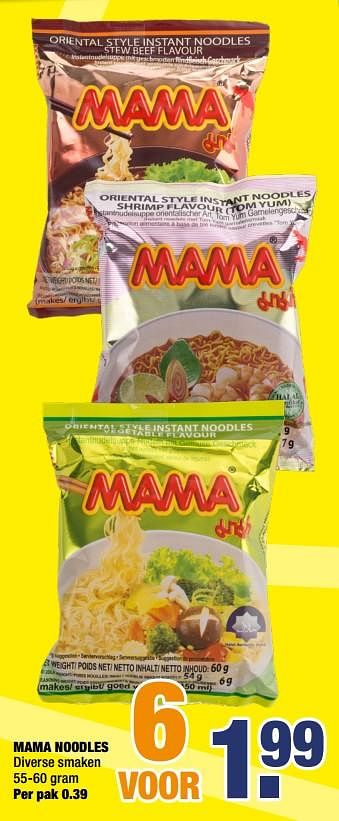 Aanbiedingen Mama noodles - Mama - Geldig van 07/09/2020 tot 20/09/2020 bij Big Bazar