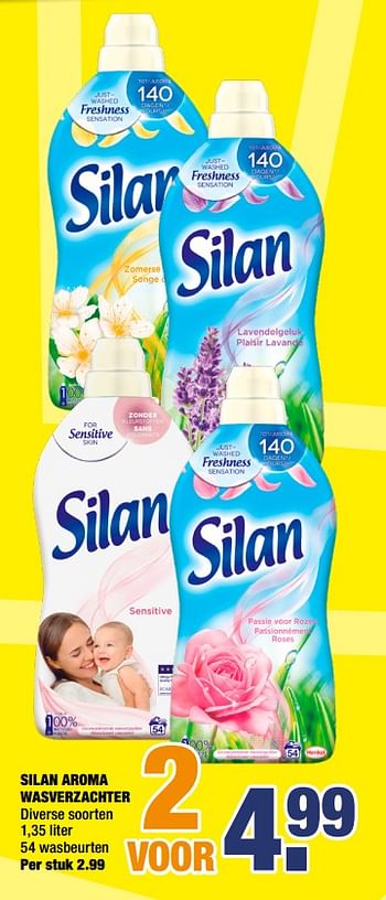 Aanbiedingen Silan aroma wasverzachter - Silan - Geldig van 07/09/2020 tot 20/09/2020 bij Big Bazar