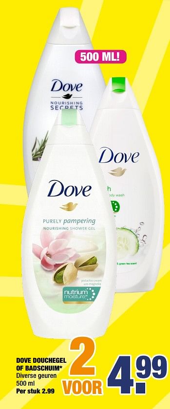Aanbiedingen Dove douchegel of badschuim - Dove - Geldig van 07/09/2020 tot 20/09/2020 bij Big Bazar