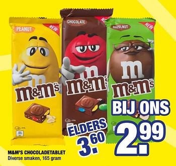 Aanbiedingen M+m`s chocoladetablet - M&amp;M', s - Geldig van 07/09/2020 tot 20/09/2020 bij Big Bazar