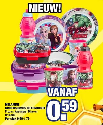 Aanbiedingen Melamine kinderservies of lunchbox - Huismerk - Big Bazar - Geldig van 07/09/2020 tot 20/09/2020 bij Big Bazar