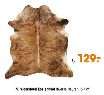 Aanbiedingen Vloerkleed koeienhuid - Huismerk - Kwantum - Geldig van 14/09/2020 tot 27/09/2020 bij Kwantum