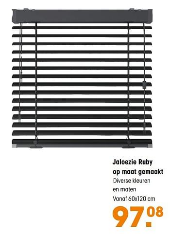 Aanbiedingen Jaloezie ruby op maat gemaakt - Huismerk - Kwantum - Geldig van 14/09/2020 tot 27/09/2020 bij Kwantum