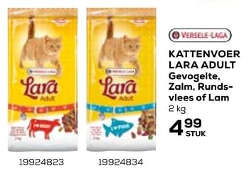 Aanbiedingen Kattenvoer lara adult - Versele-Laga - Geldig van 16/09/2020 tot 27/10/2020 bij Supra Bazar