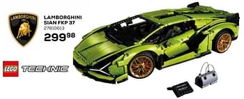 Aanbiedingen Lamborghini sian fkp 37 - Lego - Geldig van 16/09/2020 tot 27/10/2020 bij Supra Bazar