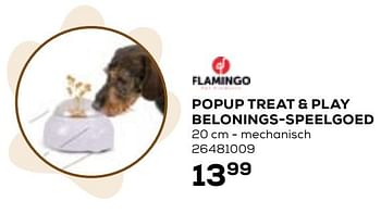 Aanbiedingen Popup treat + play beloningsspeelgoed - Flamingo - Geldig van 16/09/2020 tot 27/10/2020 bij Supra Bazar