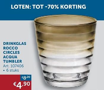 Aanbiedingen Drinkglas rocco circles acqua tumbler - Geldig van 22/09/2020 tot 19/10/2020 bij Zelfbouwmarkt
