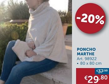Aanbiedingen Poncho marthe - Geldig van 22/09/2020 tot 19/10/2020 bij Zelfbouwmarkt