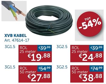 Aanbiedingen Xvb kabel - Geldig van 22/09/2020 tot 19/10/2020 bij Zelfbouwmarkt