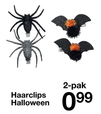 Aanbiedingen Haarclips halloween - Huismerk - Zeeman  - Geldig van 19/09/2020 tot 25/09/2020 bij Zeeman