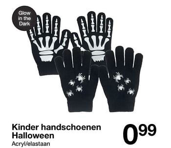 Aanbiedingen Kinder handschoenen halloween - Huismerk - Zeeman  - Geldig van 19/09/2020 tot 25/09/2020 bij Zeeman