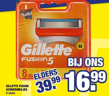 Aanbiedingen Gillette fusion scheermesjes - Gillette - Geldig van 21/09/2020 tot 04/10/2020 bij Big Bazar