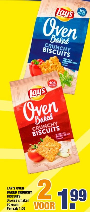 Aanbiedingen Lay`s oven baked crunchy biscuits - Lay's - Geldig van 21/09/2020 tot 04/10/2020 bij Big Bazar