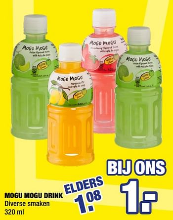 Aanbiedingen Mogu mogu drink - Mogu Mogu - Geldig van 21/09/2020 tot 04/10/2020 bij Big Bazar
