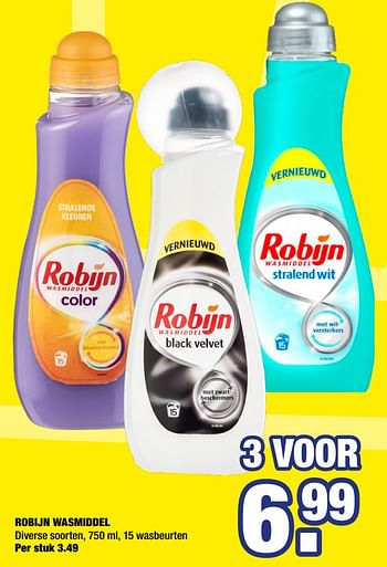 Aanbiedingen Robijn wasmiddel - Robijn - Geldig van 21/09/2020 tot 04/10/2020 bij Big Bazar