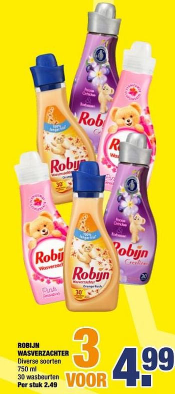 Aanbiedingen Robijn wasverzachter - Robijn - Geldig van 21/09/2020 tot 04/10/2020 bij Big Bazar