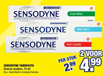 Aanbiedingen Sensodyne tandpasta - Sensodyne - Geldig van 21/09/2020 tot 04/10/2020 bij Big Bazar