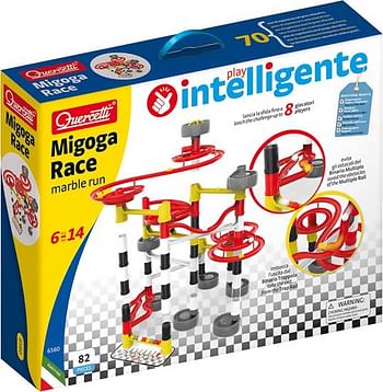 Aanbiedingen Play Intelligente Migoga Race knikkerbaan 80-delig - Quercetti - Geldig van 26/09/2020 tot 11/10/2020 bij ToyChamp