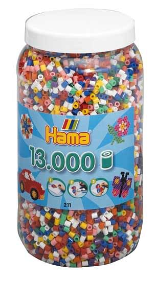 Aanbiedingen Hama pot 13.000 strijkkralen - Hama - Geldig van 26/09/2020 tot 11/10/2020 bij ToyChamp