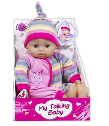 Aanbiedingen My Talking Baby 38cm met 24 geluiden - Lissi Dolls - Geldig van 26/09/2020 tot 11/10/2020 bij ToyChamp