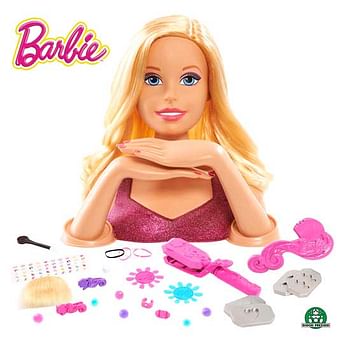 Aanbiedingen Barbie Kaphoofd met accessoires - Barbie - Geldig van 26/09/2020 tot 11/10/2020 bij ToyChamp