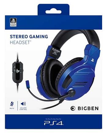 Aanbiedingen PS4 Official Stereo Gaming Headset V3 Blauw - BIGben - Geldig van 26/09/2020 tot 11/10/2020 bij ToyChamp