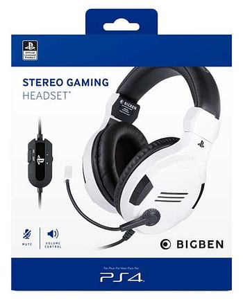 Aanbiedingen PS4 Official Stereo Gaming Headset V3 Wit - BIGben - Geldig van 26/09/2020 tot 11/10/2020 bij ToyChamp