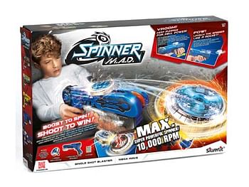 Aanbiedingen Spinner M.A.D. Single Shot Blaster blauw - Silverlit - Geldig van 26/09/2020 tot 11/10/2020 bij ToyChamp