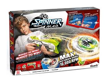 Aanbiedingen Spinner M.A.D. Single Shot Blaster groen - Silverlit - Geldig van 26/09/2020 tot 11/10/2020 bij ToyChamp