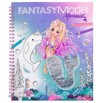 Aanbiedingen Fantasy Model kleurboek met pailletten MERMAID - Top Model - Geldig van 26/09/2020 tot 11/10/2020 bij ToyChamp