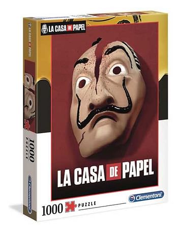 Aanbiedingen La Casa de Papel 1000st Dali masker - Clementoni - Geldig van 26/09/2020 tot 11/10/2020 bij ToyChamp