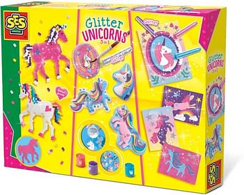 Aanbiedingen SES Glitter Unicorns 3-in-1 - SES - Geldig van 26/09/2020 tot 11/10/2020 bij ToyChamp