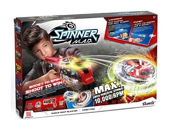Aanbiedingen Spinner M.A.D. Single Shot Blaster Firestorm rood - Silverlit - Geldig van 26/09/2020 tot 11/10/2020 bij ToyChamp