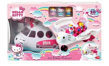 Aanbiedingen Hello Kitty Vliegtuig speelset met 3 figuren - Dickie - Geldig van 26/09/2020 tot 11/10/2020 bij ToyChamp