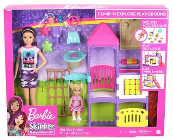 Aanbiedingen Barbie Skipper Babysitter Speeltuin met accessoire - Barbie - Geldig van 26/09/2020 tot 11/10/2020 bij ToyChamp